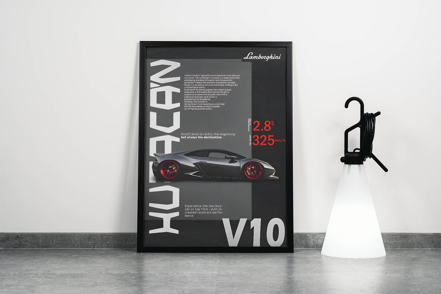 Lamborghini Huracan V10 Poster Frame