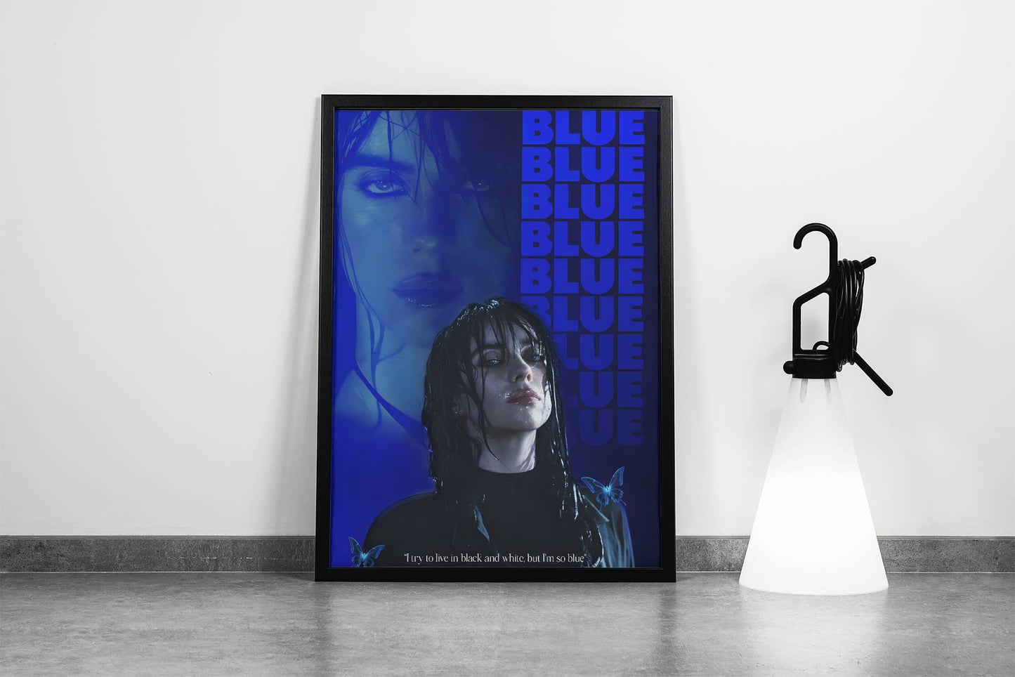 Billie Eilish Blue Song Frame