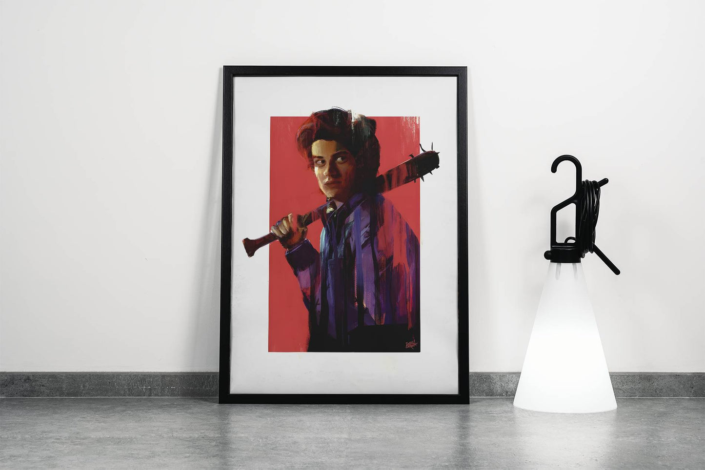 Bold Red Black Fashion Figure Dramatic Poster Frame