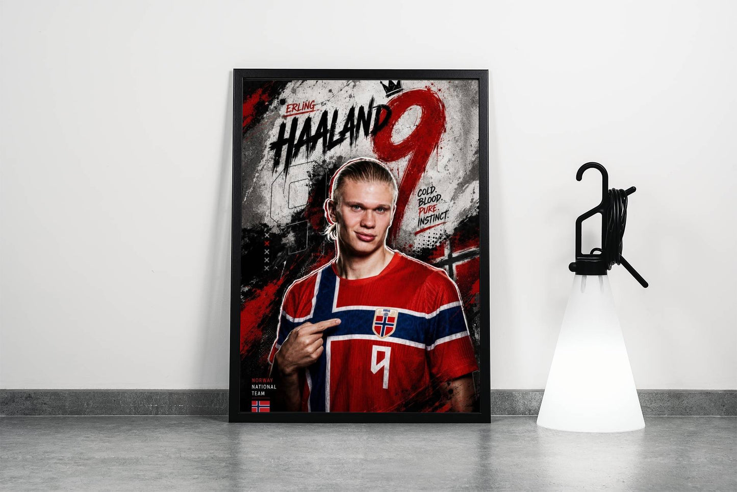 Haaland Norway HAALAND 9 Cold Blood Art Print | Football Wall Poster
