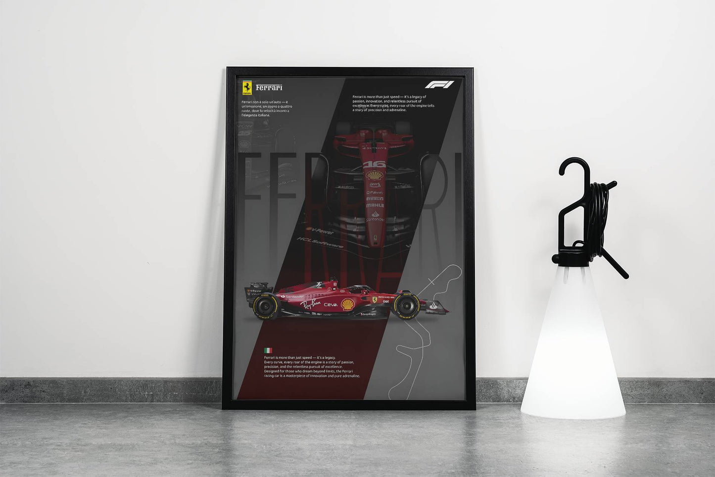 Ferrari F1 Racing Poster Frame