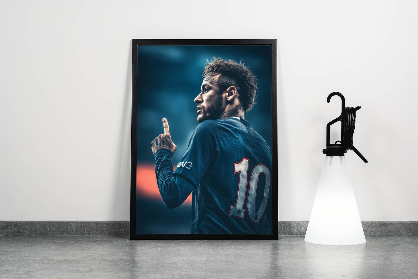 Neymar PSG No.10 Cinematic Side Profile Art Print | Football Wall Poster