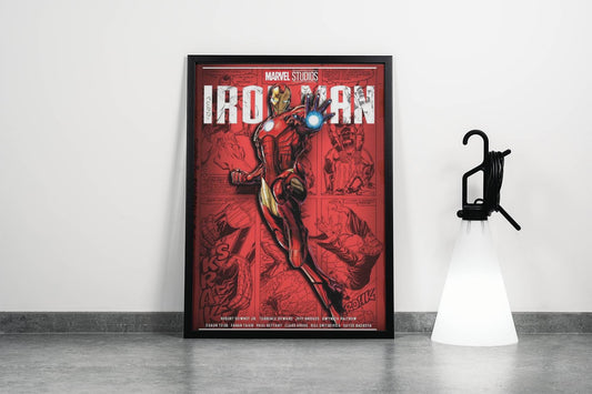 Iron Man Marvel Studios Comic Book Cover Art Print | Superhero Poster