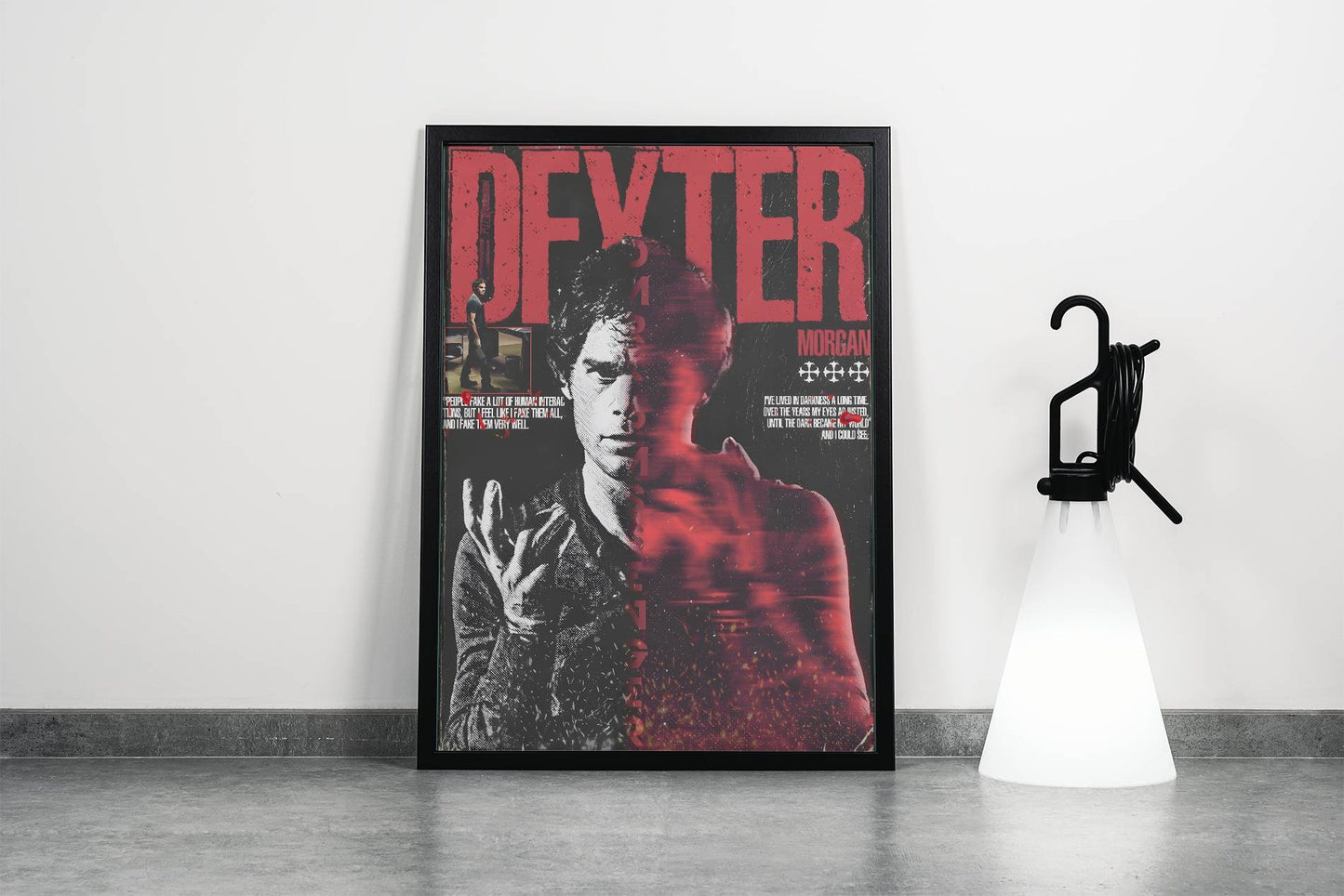 Dexter Showtime Thriller TV Series Dramatic Poster Art Frame