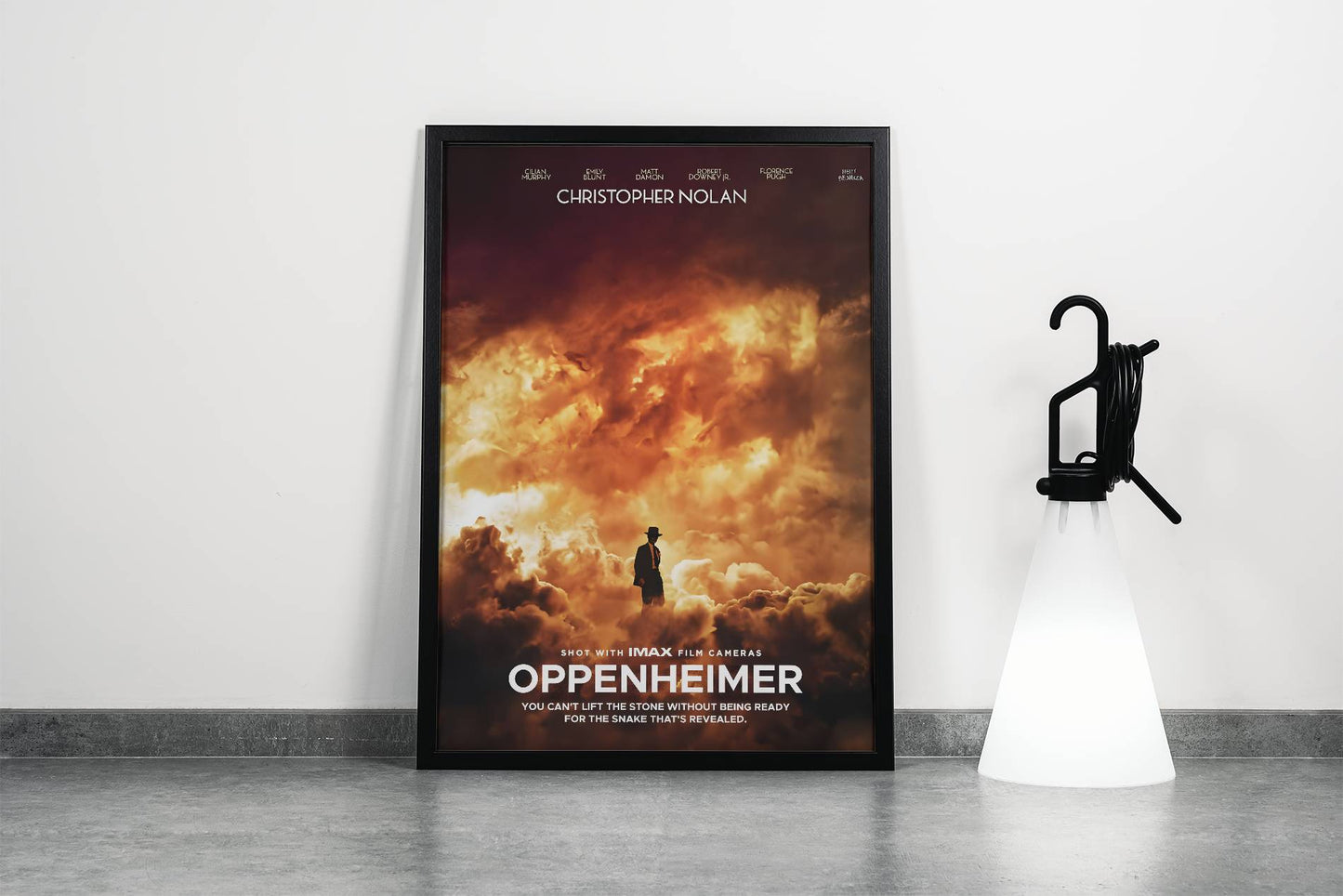 Oppenheimer Dramatic Fire Explosion Movie Poster Frame