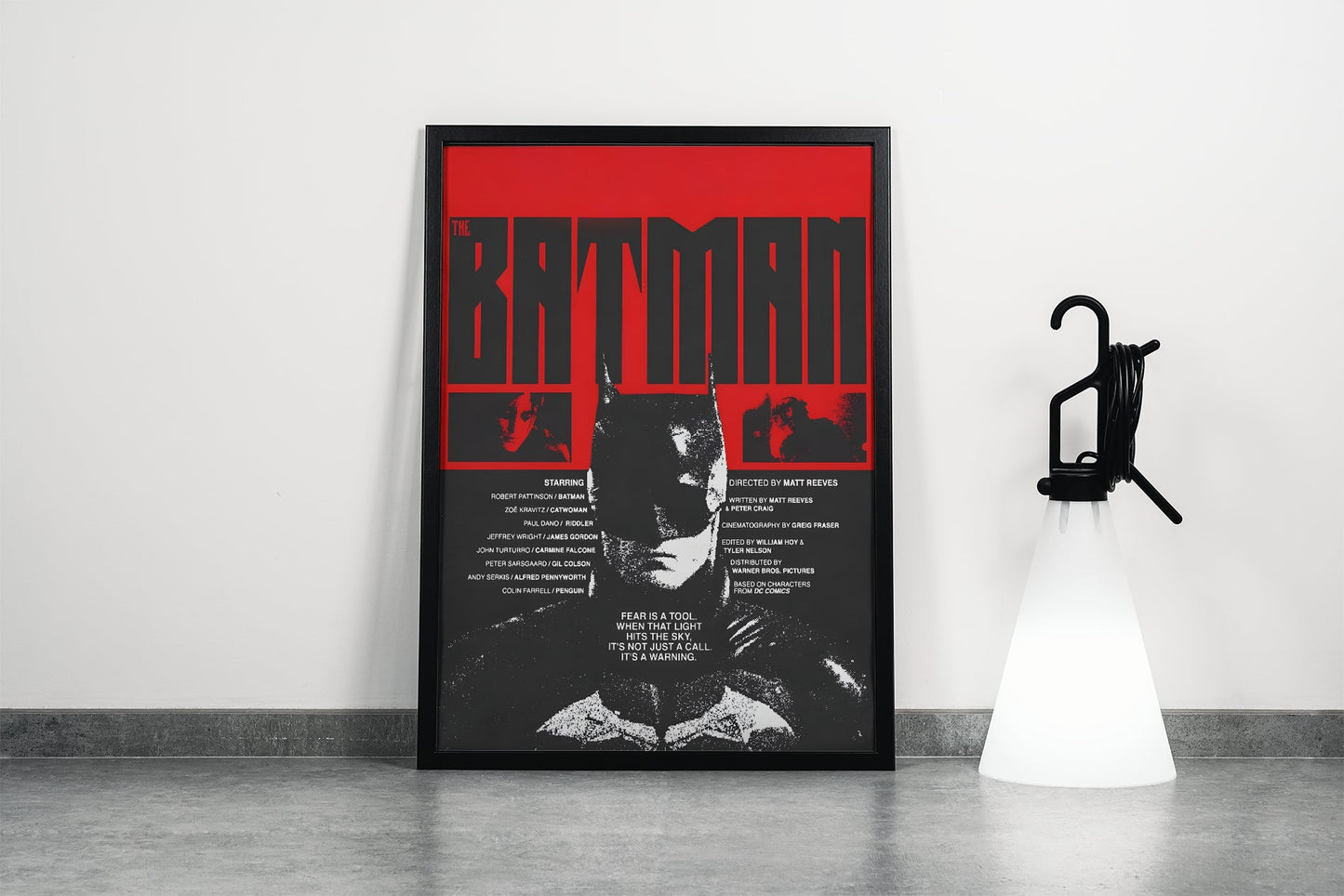 The Batman Red Black Graphic Poster Art Frame