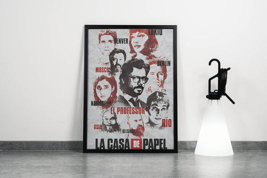 Money Heist La Casa De Papel Red Suit Iconic Poster Frame