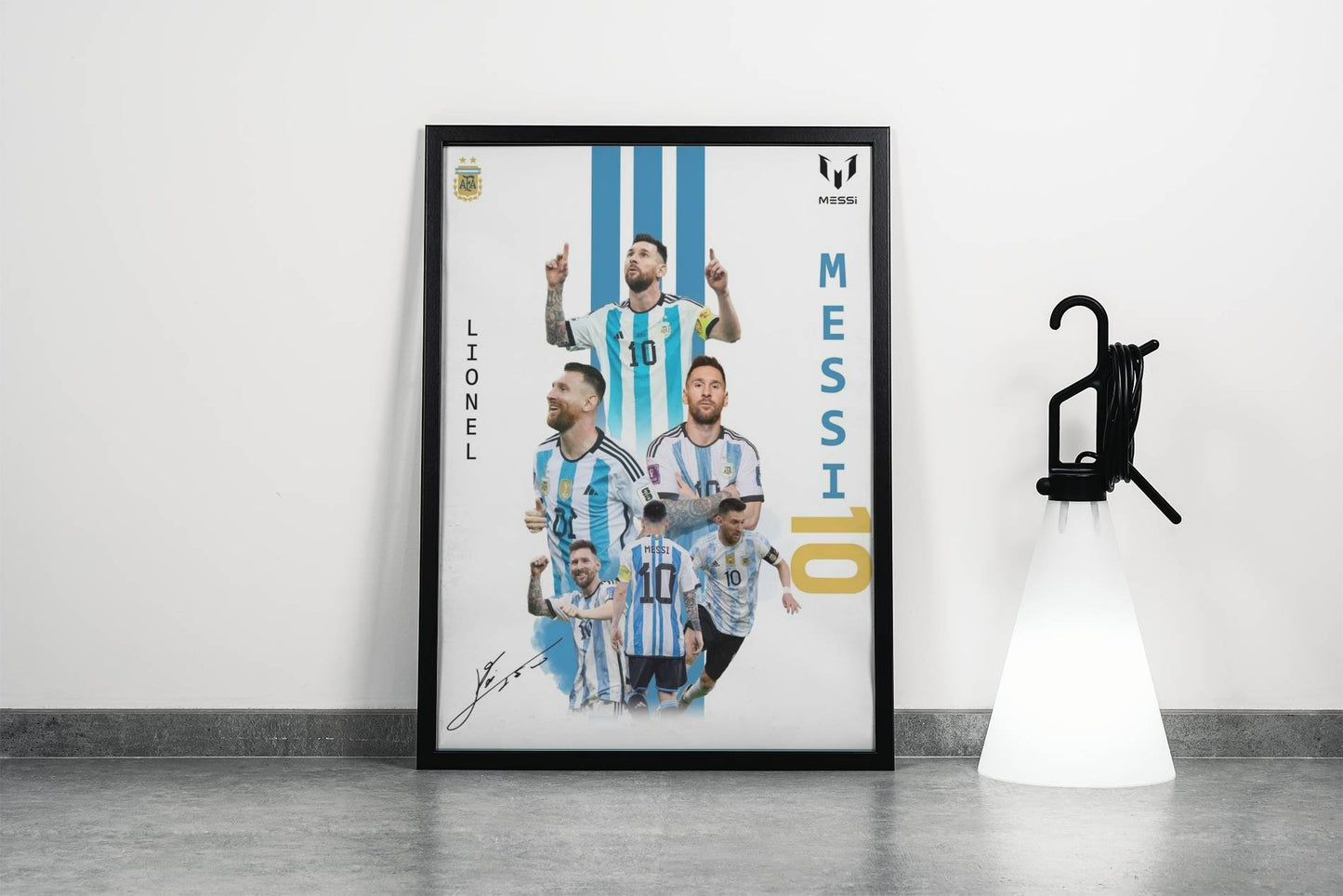 Lionel Messi No.10 Argentina Collage Art Print | Football Fan Wall Poster