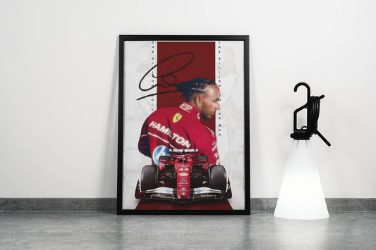 Lewis Hamilton Ferrari Poster Frame